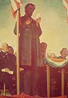Norman Rockwell Abraham Delivering the Gettysburg Address painting